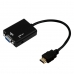 Conversor HDMI para VGA Com Saída de Áudio Com Cabo - 5+